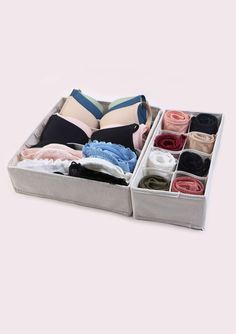 HSIA HSIA Bra Underwear Drawer Organizer Bras+Panties Intimates Organization, Bra Drawer Organization, Bra Organization Ideas Dresser Drawers, Intimates Drawer Organization, Organising Bra Drawer, Bra Organization, Measure Bra Size, Declutter And Organize, Minimiser Bra