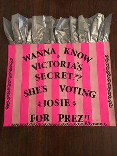 Class Secretary Campaign Posters, Hoco Nomination Post, Home Coming Queen Poster Ideas, Barbie Student Council Poster, Girly Student Council Posters, Flyers For Student Council, Secretary Slogans Poster Ideas, Ideas For Running For Student Council