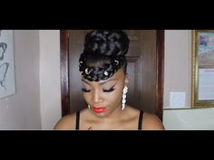 *PROTECTIVE STYLE* THE 'QUEEN UPDO' | FT FREETRESS AFRICANA X3 BRAIDING HAIR - YouTube Diy Protective Styles, Braids Diy, Goddess Braids Updo, Diy Hairstyle, Braided Updos, Ebony Hair, Hair Twists, Long Hair Trends