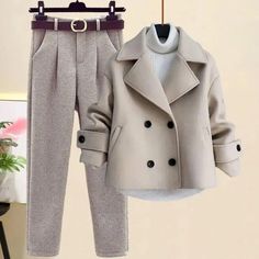 modname=ckeditor Khaki Suit, Khaki Coat, Navy Blue Coat, Coat White, Long Sleeve Knit Sweaters, Blue Coats, Woolen Coat, 가을 패션, White Sweater