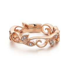 Stunning on its own or alongside the reset of her rings, this 14k rose gold stackable ladie's ring is embued with tasteful 0.07ct hand-selected diamond stones. Ladies Rings, Womens Rings Fashion, Diamond Fashion Rings, Rose Gold Diamond Ring, Rose Ring, Gold Diamond Ring, Three Stone Engagement, Three Stone Engagement Rings, Stone Engagement Rings