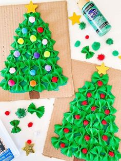 paper plate christmas tree craft for kids to make