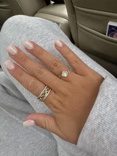 Nude Nails, White Nails, Simple Nails, Short Nails, Pink Nails, Nail Inspo, Acrylic Nails, Nails, Pins