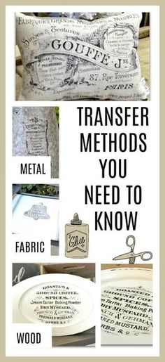 a collage of photos with words and pictures on them that say, transfer method you need to know