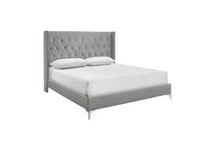 Home Furniture & Accents Furniture Accents, Eastern King Bed, Versatile Gray, Bed Foundation, Wood Frame Construction, Youth Bedroom, California King Bedding, Upholstered Panels, Panel Headboard