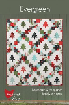 Evergreen Quilt Pattern – Quilting Books Patterns and Notions Easy Christmas Quilt Patterns, Christmas Quilts Ideas, Quilts Christmas, Tree Quilt Pattern, Sewing Christmas, Tree Quilts, Christmas Quilt Blocks, Cluck Cluck Sew, Quilt Christmas