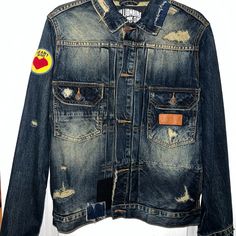 Billionaire Boys Club Distressed Jean Jacket Size S In Excellent Condition. Distressed Jean Jacket, Billionaire Boys Club, Jean Jacket, Mens Jackets, Denim Jacket, Jackets & Coats, Man Shop, Blue