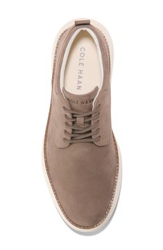 A classic plain toe shapes a sophisticated leather derby grounded by a foam-cushioned footbed and lightweight sole for optimal comfort. Leather upper/textile lining/rubber sole Imported Classic Lace-up Shoes With Ortholite Insole, Casual Beige Plain Toe Oxfords, Classic Cushioned Lace-up Shoes For Spring, Low-top Leather Sneakers For Derby, Classic Lace-up Shoes With Cushioned Footbed For Spring, Classic Low-top Oxfords With Cushioned Footbed, Classic Sneakers With Leather Footbed For Work, Classic Low-top Lace-up Shoes With Cushioned Footbed, Casual Oxfords With Cushioned Footbed And Plain Toe