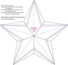 an origami star is shown with measurements