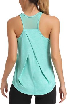 Aeuui Womens Workout Tops for Women Racerback Tank Tops Mesh Yoga Shirts Athletic Running Tank Tops Sleeveless Gym Clothes Womens Workout, Workout Tops For Women, Running Tank Tops, Yoga Pants Outfit, Gym Tops, Gym Clothes, Womens Workout Outfits, Yoga Shirts, Yoga Tops