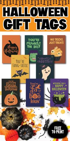 halloween gift tags with the words, you're so spooky to print