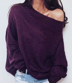 Purple Sweater Outfit, Purple Jumpers, Jumper Outfit, Purple Outfits, Sweater Outfit, Purple Sweater, Fashionable Outfits, Fall Winter Fashion, Sweater Weather