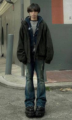 Grunge Outfits Men, Masc Fashion, Estilo Punk, Y2k Outfits