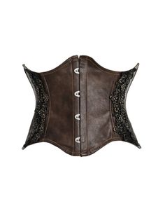 Brown PU Vintage Lace-up Back Boned Corset Belt Leather Underbust Corset, Corset Belts, Brown Corset, White Goth, Steampunk Fashion Male, Waist Corset, Steampunk Corset, Steampunk Accessories, Corset Belt