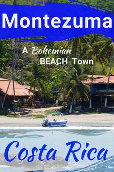 the front cover of montezuma beach town, costa rica