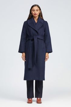 Waring Coat Dark Navy Oversized Collar, Winter 2024, Pitcairn Islands, Fit Style, Guinea Bissau, Trench Coats, Mozambique