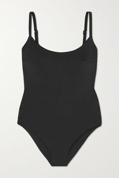 Form and Fold's 'The One' swimsuit draws inspiration from shapewear. Designed with a hidden underwire and adjustable straps, it's made from sculpting stretch fabric blended with 78% recycled fibers and turns to reveal a low scooped back. Black One Piece Swimsuit, Black Swimsuit, Black Stretch, Net A Porter, Shapewear, Women Collection, One Piece Swimsuit, Stretch Fabric, Porter