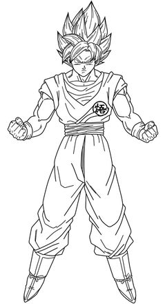 the dragon ball super saiyan coloring pages for kids to print out and color on