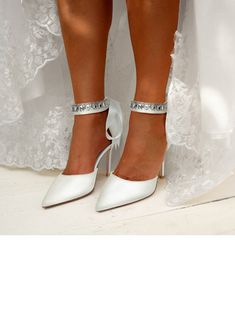 JJ's House Rhinestone Ribbon Tie Women's High Heel Wedding Party Fall Spring Wedding Heels Bridal Shoes Elegant Satin Lace-Up Point Toe Wedding Shoes. #JJ's House #Rhinestone #RibbonTie #Women's #HighHeel #Wedding #Party #Fall #Spring #WeddingHeels #BridalShoes #Elegant #Satin #LaceUp #PointToe #WeddingShoes Ankle Strap Wedding Shoes With Rhinestones, Ankle Strap Heels With Rhinestones For Wedding, Fitted Rhinestone Wedding Heels, High Heel Wedding Heels With Rhinestones, High Heels With Rhinestones For Wedding, Wedding High Heels With Rhinestones, Rhinestone High Heels For Weddings, Elegant Embellished Heels For Ceremony, Rhinestone Wedding Heels