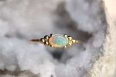 Dainty Ethiopian Opal Round Ring, Spiritual Oval Opal Ring, Dreamy Jewelry, Oval Opal Ring, October Sky, Rings Opal, Opal Jewellery, Handmade Gold Ring, Bookish Stuff