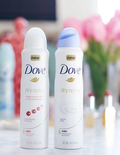 Dove Deodorant Spray Vanilla, Spray On Deodorant, Dove Dry Spray Deodorant, Dove Deodorant Spray Mini, Pretty Pallets, Dove Deodorant, Spray Deodorant, Minimalist Beauty Routine, Dry Skin Routine