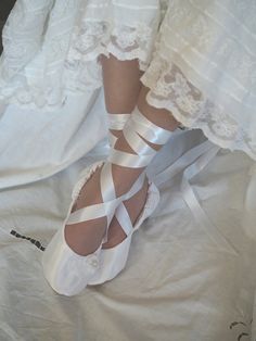 Welcome sweet bride!  I would be honored to make your wedding shoes! All of the shoes in my shop are individually custom made  by me, to each bride's specific measurements .  Please see the last photos for visual instructions on how to measure your feet while standing with your weight on them. 1. LENGTH 2. WIDTH 3. TOP WIDTH 4. HEEL WIDTH 5. ANKLE You MUST INCLUDE these measurements If you have any questions, please don't hesitate to ask.  Once I receive payment, complete measurement and color information (items 1 through 5) your order goes onto the schedule.  PLEASE be sure you are reachable through an Etsy conversation, to confirm all these details. If there is any inaccurate or missing information  Being able to reach you to clear this up,  will help me to serve you in a timely manner. White Ballet Slippers, Astoria Greengrass, Bridal Ballet Flats, Lace Bridal Shoes, Era Victoria, Wedding Ballet Flats, Bridal Slippers, White Bridal Shoes, Ballerina Style