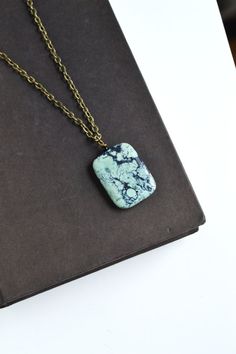 Grass Turquoise Necklace Handmade Turquoise Oval Pendant Necklace As Gift, Handmade Oval Turquoise Pendant Necklace As Gift, Handmade Rectangular Turquoise Necklace For Gift, Big Stone Rings, Resin Flower Jewelry, Pressed Flower Jewelry, Big Stone Ring, Silver Bands, Leather Wrap Bracelets