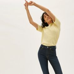 Women’s Curvy Authentic Stretch High-Rise Skinny Jean | Everlane Fitted Everlane Bottoms For Spring, Everlane Classic Fitted Bottoms, Everlane Fitted Casual Jeans, Fitted Classic Everlane Bottoms, Classic Fitted Everlane Bottoms, Everlane Fitted Jeans, Everyday Fitted Everlane Tops, Fitted Everlane Tops For Everyday, Stretch Denim