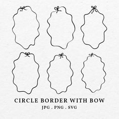 circle border with bow svg