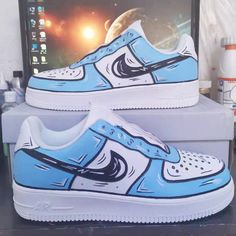 👟 Custom Made To Order Footwear 👟 - Authentic 👟 - Brand New🔥 - Free Worldwide Shipping 📦 - High quality custom sneakers😊 - Original shoe box and accessories.✨ - Best quality waterproof and scratch-proof paints used. Custom Nike Air Force 1, Custom Nike Air Force, Custom Sneakers Diy, Custom Shoes Diy, Diy Sneakers, Nike Shoes Air Force, Custom Nike Shoes, All Nike Shoes, Air Force 1 Custom