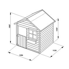 a drawing of a shed with measurements