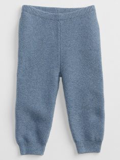 Baby Pull-On Pants Cozy Full-length Bottoms With Ribbed Waistband, Cozy Full Length Bottoms With Ribbed Waistband, Cozy Stretch Knitted Bottoms, Winter Bottoms With Ribbed Cuffs And Tapered Leg, Stretch Knitted Casual Bottoms, Cozy Stretch Bottoms With Ribbed Cuffs, Knit Bottoms With Ribbed Cuffs For Loungewear, Casual Knit Bottoms With Ribbed Waistband, Casual Footless Pants With Elastic Waistband