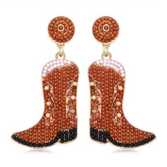 PRICES MAY VARY. 【Western boots Earrings】Cowboy Boot Earrings are great for your average horse lover or country girl. Add a touch of style to any outfit with these fun and bold earrings. You absolutely love that cowboy boot and fun novelty earrings are trending right now.These earrings are a MUST HAVE for your holiday parties! Perfect and lightweight, dress them up or dress them down! Wear them everyday, beautiful earrings 【Cowboy Boot Earring��】our country earrings for women are designed into boo Country Earrings, Cowboy Boot Earrings, Boot Earrings, Earrings Y2k, Earrings Western, Patriotic Jewelry, Novelty Earrings, Boho Shoes, Y2k Jewelry