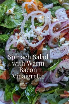 spinach salad with warm bacon vinagrete