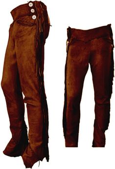 #ad Great shopping ideas for Men Native American Western BrownSoft Buckskin Buffalo Ragged Leather Pants N22, Fashion Mens Jackets Mens Leather Jacket Vintage, Native American Western, Men Native, Native American Moccasins, Fringe Pants, Vintage Western Wear, Fur Trade, American Western, Hippie Pants