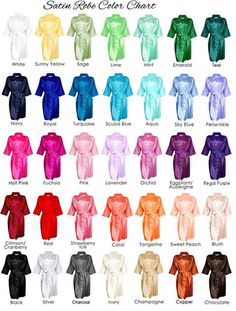 an image of women's shirts with different colors and sizes in the color chart