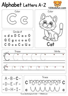 alphabet letters a - z worksheet for children to practice their handwriting and writing skills