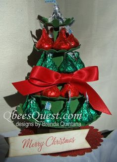 a small christmas tree made out of candy