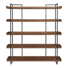 Vancouver Bookshelf Large 2 Farmhouse Bookcases, Brown Bookcase, Large Bookshelves, Industrial Bookcases, Bookcases For Sale, Small Bookshelf, Etagere Bookcase, Wood Bookcase, Bookcase Shelves