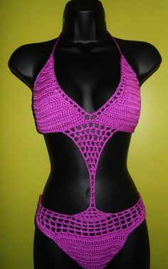 Crochet Swimsuit.  Crochet Monokin. PDF Pattern. Crochet Beach. Crochet Summer Knitted Swimsuit