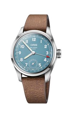 Oris Big Crown Calibre 473 01 473 7786 4065-07 5 19 22FCIn the tenth year of the revived Oris Movement Creation Programme, Oris brings a new high-performance hand-wound movement: Calibre 473. A watch housing a new, highly innovative hand-wound mechanical movement designed from the ground up in-ho... Oris Big Crown, Oris Watches, Big Crown, Brown Leather Strap Watch, Ice Watch, Blue Gradient, Brown Leather Strap, Skagen, Dark Brown Leather