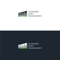 the logo for glammore asset management, which has been designed to look like it is