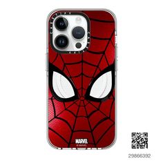 the spiderman iphone case is designed to look like it's eyes are open