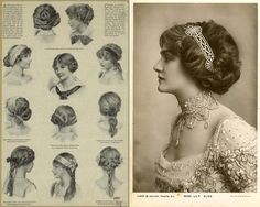 Photo of Miss Lily Elsie showing Edwardian Hairstyle and Hair Band from http://thenaturalweddingcompany.co.uk/blog/2011/10/edwardian-inspired-wedding-hairstyles-plaits-soft-curls-and-bows/ Edwardian Wedding, Plaits Hairstyles, Hairstyles Updo, Wedding Company, Soft Curls, Tiny Dolls, Old Fashion