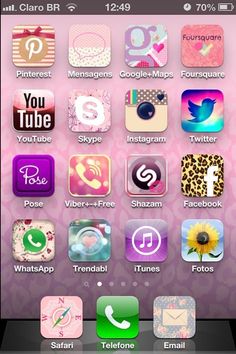 the home screen of an iphone with many different app icons on it's display