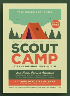 the scout camp flyer is ready to be used