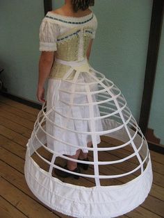 This listing is for an entire, made to measure, Mid-Victorian (1850-1865) Underwear Trousseau. The trousseau includes Camisole and Bloomers, Corset, Cage Crinoline (round or elliptical) and Petticoat. All items are made to match, or we can get creative. Basic color choices are white, ivory, and ecru Habit Barbie, Corset Pattern, Hoop Skirt, Period Outfit, Victorian Clothing, Historical Dresses, Moda Vintage, Historical Clothing, Historical Fashion