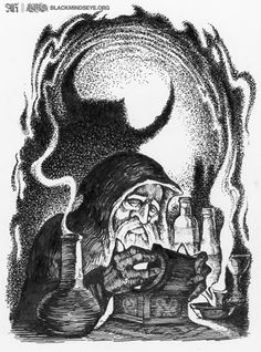 art by Anthony J. Roberts Cross Hatch Drawing, Gothic Wizard, Till I Collapse, We Love Casting Spells, Hatch Drawing, Tattoo Elements