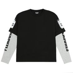 Pleasures t shirt p23sy008 black grey pleasures long sleeve t-shirt with prints.  made in china.  fabric/material: cotton | 100% cotton. Long Sleeve Gray T-shirt With Text Print, Gray Long Sleeve T-shirt With Text Print, Gray Long Sleeve T-shirt With Logo Print, Toddler Size Chart, Layered Long Sleeve, Size Chart For Kids, Something Went Wrong, Designer Clothes For Men, Womens Size Chart