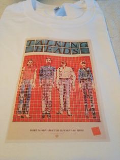 Talking Heads tee,made on Fruit of the Loom. Talking Heads Tshirt, Talking Heads Shirt, Girly Core, 90s Culture, Culture Fashion, Food Shirt, Talking Heads, Street Racing, Aesthetic Shirts